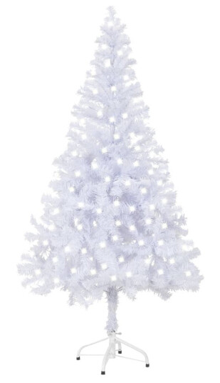 vidaXL Kunstig juletre med LED og fot 120 cm 230 grener