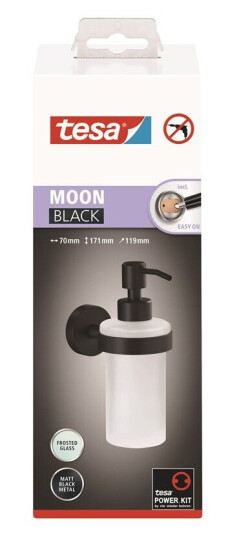 tesa Moon Black soap dispenser self-adhesive