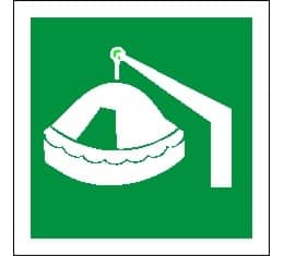 ETT.LYS. IMO DAVITLAUNCED L.RAFT,15X15 Alu-plate 40x40cm