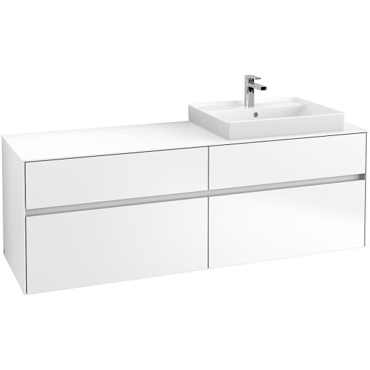 Villeroy & Boch  Collaro Servantskap med 4 skuffer 160x50x54,8 cm u/lys Hvit Matt