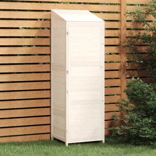 vidaXL Hageskur hvit 55x52x174,5 cm heltre gran vidaXL Hageskur hvit 55x52x174,5 cm heltre gran