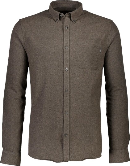Lindbergh Brushed Twill Shirt L/S BLACK OLIVE XL