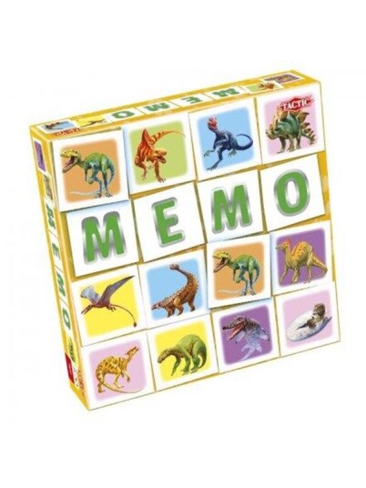 Tactic Memo Dinosaurer Barnespill med 100% Papp for 2+ Spillere Tactic Memo Dinosaurer Barnespill med 100% Papp for 2+ Spillere