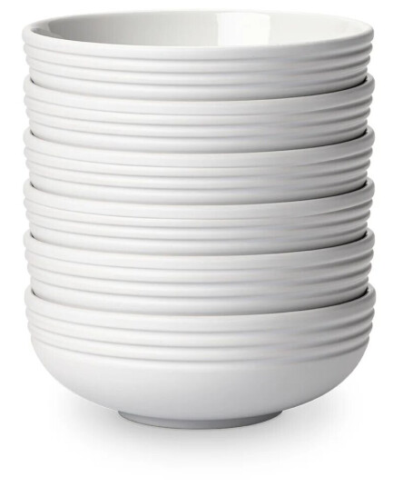 NJRD Lines skål Ø16 cm 6-stk. Hvit