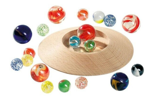 Goki Wooden Marble Pot with Marbles Goki Wooden Marble Pot with Marbles