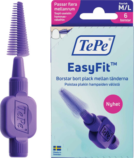 TePe EasyFit mellomromsbørste M/L 6 stk