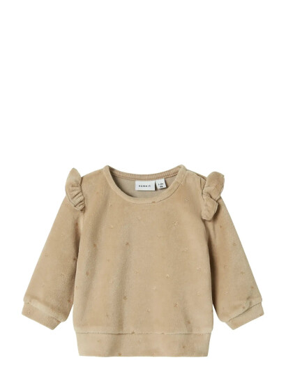 name it Nbfnorah Ls Vel Top Beige 62