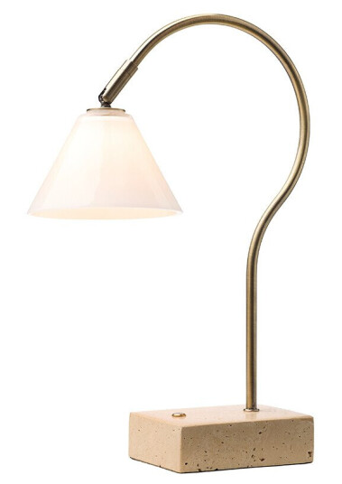Halo Design - Question Portable Bordlampe Antique Messing/Opal - Lampemesteren