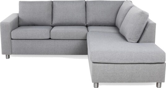 Crazy 3 seters Høyrevendt L formet Sjeselongsofa i Stoff Grå