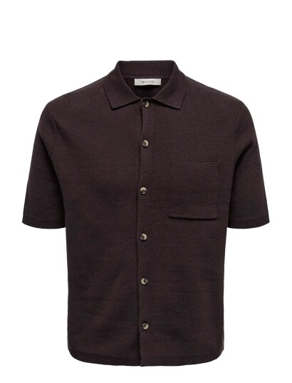ONLY & SONS Onssilas Reg Ss Shirt Knit Black M