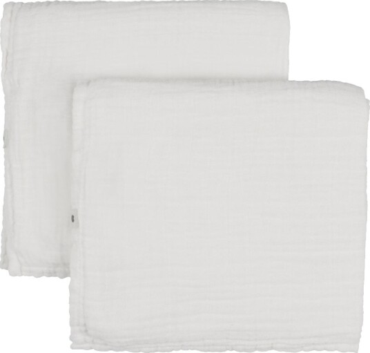 Bibs Gulpekluter 2pk 100% Økologisk Musselin   Bibs Ivory