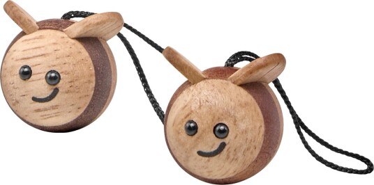 FableWood Bie Trefigur 2-pakning i Gummitre/Sapele 3 cm