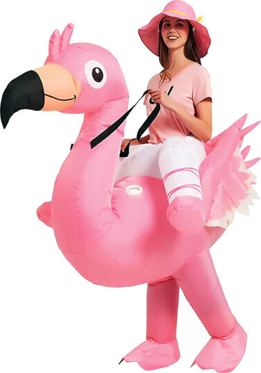 Original Cup Ridende Flamingo Oppblåsbar Kostyme One size COS-CUTE