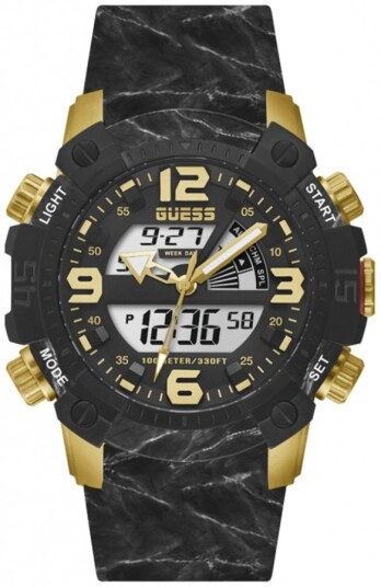 Guess Herreklokke GW0421G2 LCD/Gummi Ø45 mm Guess Herreklokke GW0421G2 LCD/Gummi Ø45 mm