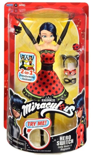 Miraculous Fashion Hero Switch Dukke 4år 26cm