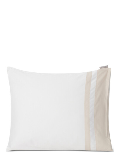Lexington Home Hotel Sateen White/Light Sand Contrast Pillowcase - White - 50X90CM x 90