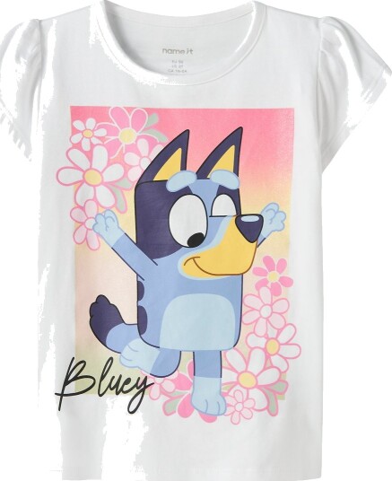 Name It T skjorte NmfMaka Bright White m. Bluey Name It 7 8 år (122 128) T skjorte Blå Hvit Rosa