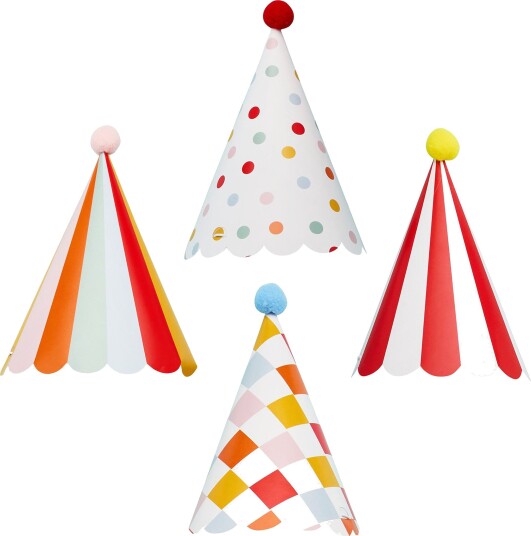 Club Green / Hootyballoon Partyhatter Sirkus 8-pakning HBCP107