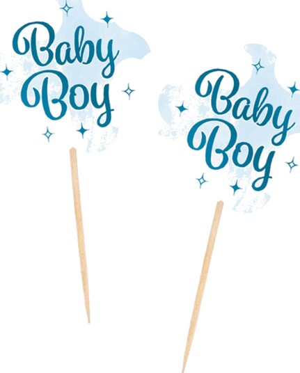 Partypicks Baby Boy - 12-pakning