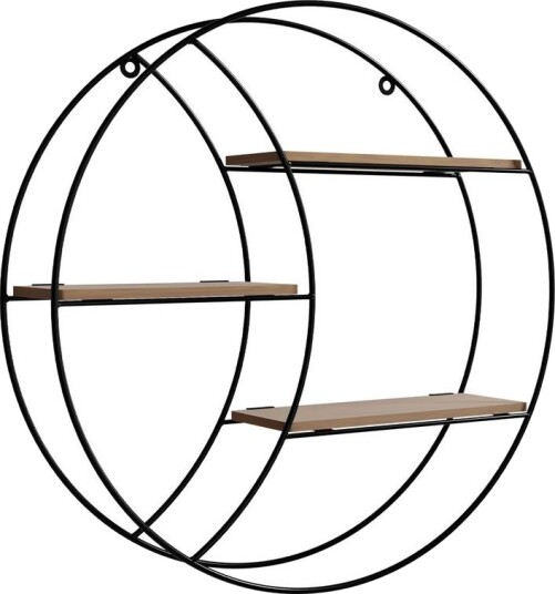 Elyran vegghylle 44 cm - svart, brun