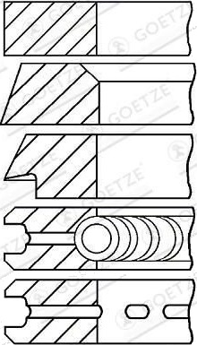 Stempelringsett GOETZE ENGINE 08-265107-10