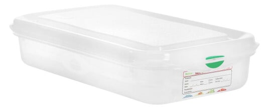 Denox Oppbevaringsboks Dena GN 1/3; Størrelse GN 1/3, 2.5l, 32.5x17.6x6.5 cm (LxBxD); Transparent; 6 Stykk / Forpakning