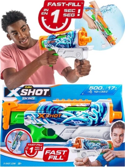 Zuru X-Shot Skins Hyperload Waves Fast-Fill Vanngevær Med 500ml Tank