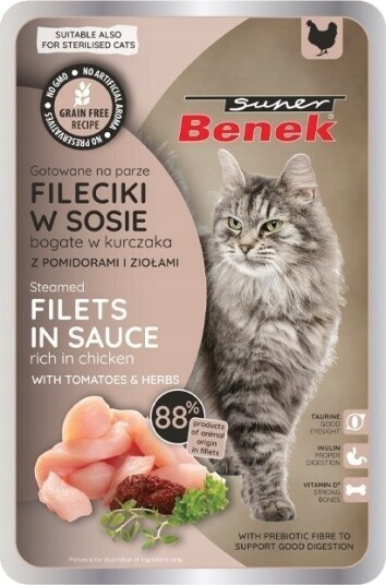 Super Benek Kyllingfileter I Saus Med Tomater 85 G