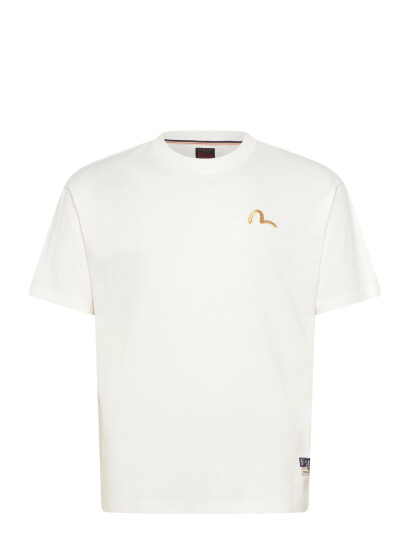 Evisu Seagull Emb. Ss Tee   Cream   XXL
