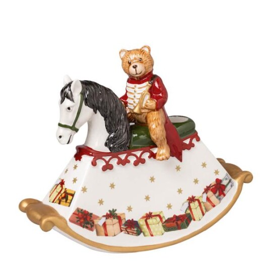 Villeroy & Boch - Christmas Toys gyngehest porselen 22x9x17 cm Villeroy & Boch - Christmas Toys gyngehest porselen 22x9x17 cm