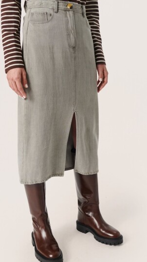 Soaked Slfriday Skirt Grey XS