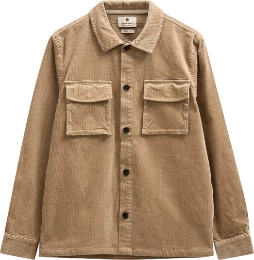 Anerkjendt Akoscar Cord Overshirt Beige S Anerkjendt Akoscar Cord Overshirt Beige S