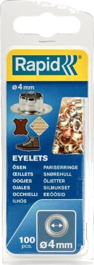 Rapid 4mm Maljer 100 stk - Rustfritt Stål Eyelets