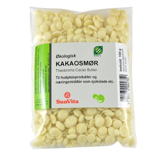 Sunvita kakaosmør 100 gr Sunvita kakaosmør 100 gr