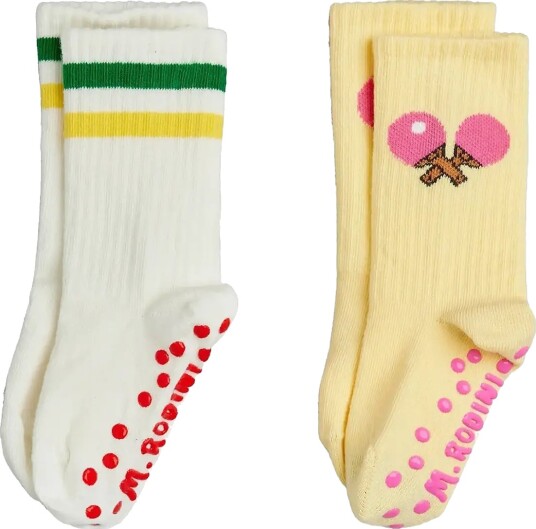 Mini Rodini Table Tennis 2 Pack Anti Slip Socks Multi/patterned 16/19