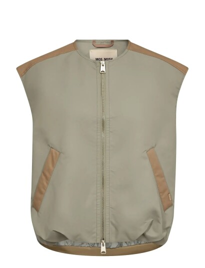 MOS MOSH Mmkura Waistcoat Khaki green S