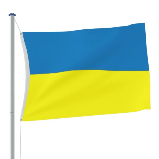Ukraina flagg med messingmaljer 90x150 cm Ukraina flagg med messingmaljer 90x150 cm