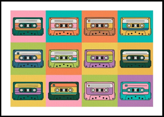 Andreas Magnusson A Lot of Cassettes Plakat Plakat / 100x150cm 