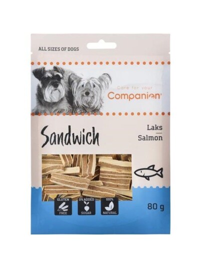 Companion 80g Laks Sandwich til Hund med 66.8% Laks
