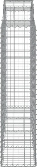 vidaXL Gabionkurver buede 18 stk 200x50x160/180 cm galvanisert jern