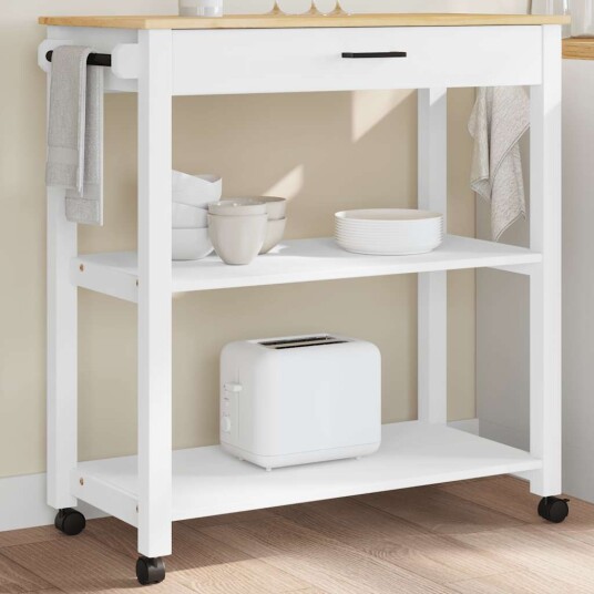 Kjøkkenvogn MONZA 84x40x90 cm heltre furu 376105 Kjøkkenvogn MONZA 84x40x90 cm heltre furu 376105