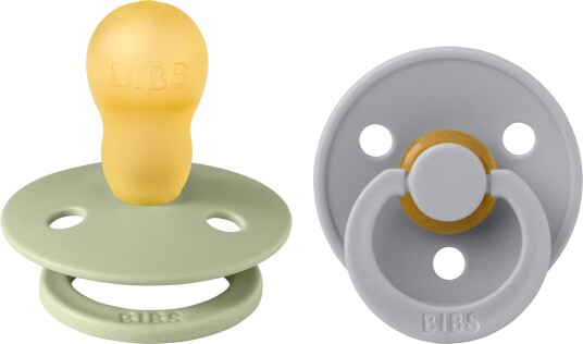 BIBS Colour Smokk 2-Pack Lateks Str 3 Rund Sage/Cloud