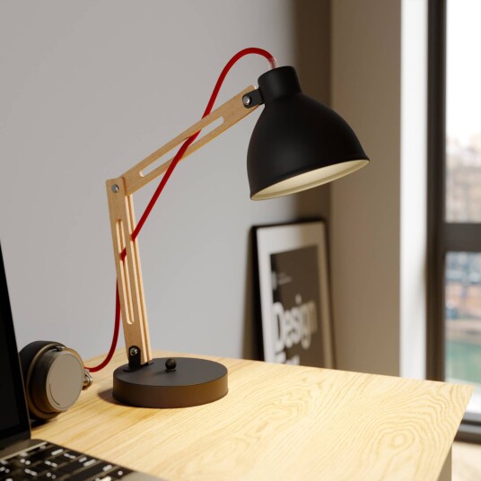 Lamkur Bordlampe Skansen justerbar svart