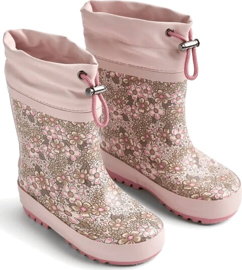 Wheat Rubber Boot Thermo - DIM ROSE FLOWERS - 25