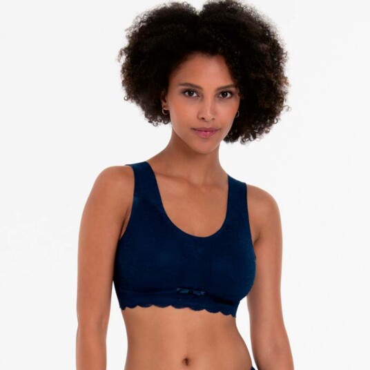 Anita BH Essentials Lace Bralette Mørkblå X-Small Dame