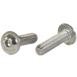 Pajo Bolte Buttonhead skrue m/ flange M4 Fullgjenger [ISO 7380 2] El galv