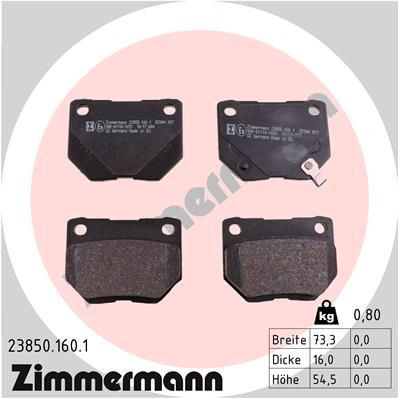 Bremseklosser ZIMMERMANN 23850.160.1