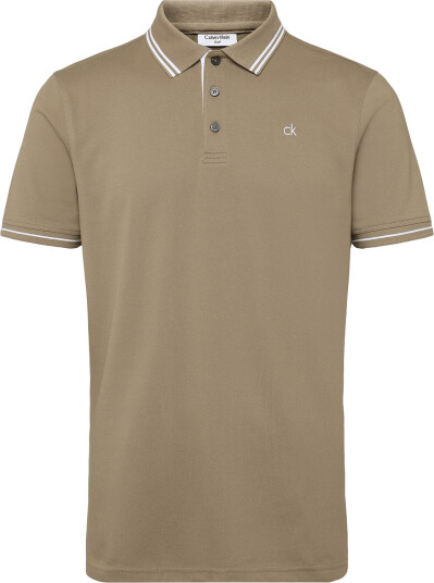 Calvin Klein Golf Archer Pique Polo Beige XL