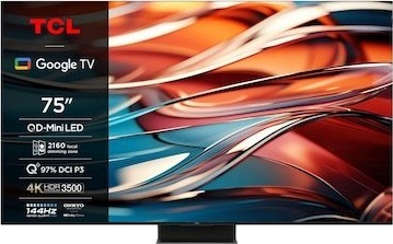 TCL 85" 85C855 QLED Pro Mini-LED 4K HDR Google TV 144Hz
