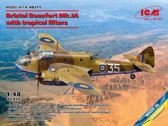 ICM 1/48 Bristol Beaufort Mk.IA with tropical filters